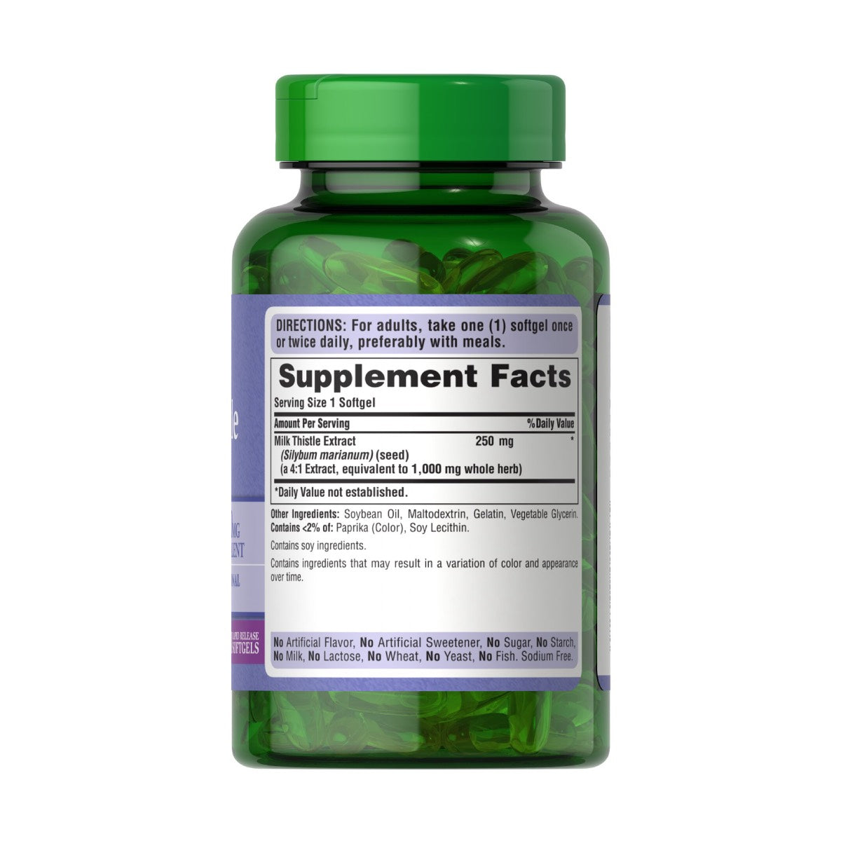 Puritan's Pride, Milk Thistle 1000 mg 4:1 Extract (Silymarin)
