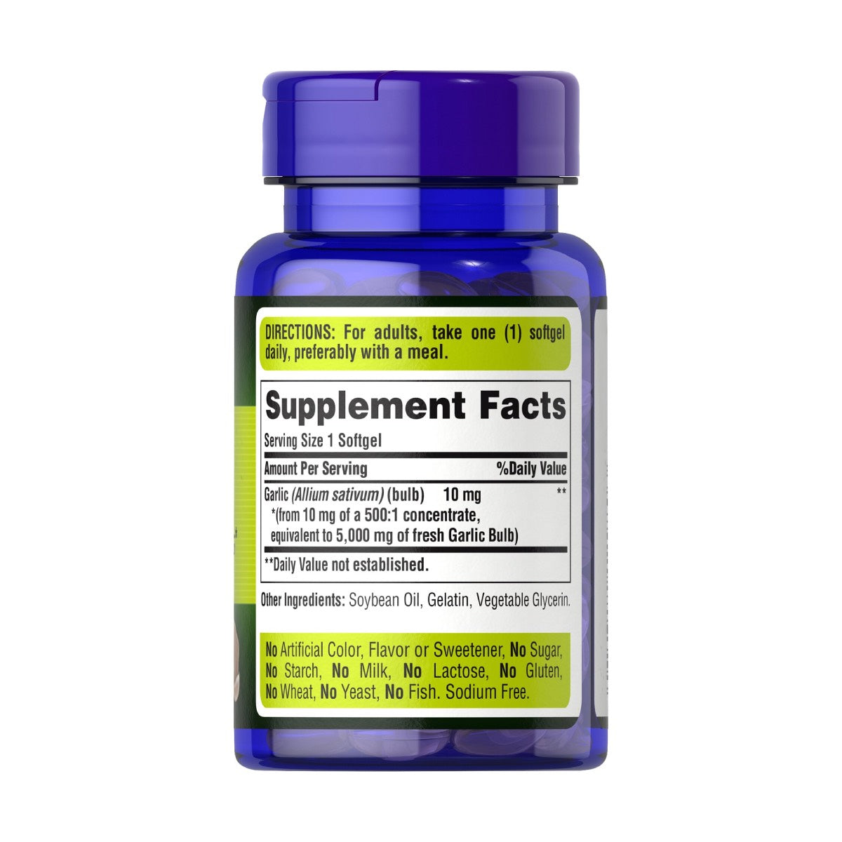 Puritans Pride, Aceite de ajo 5000 mg