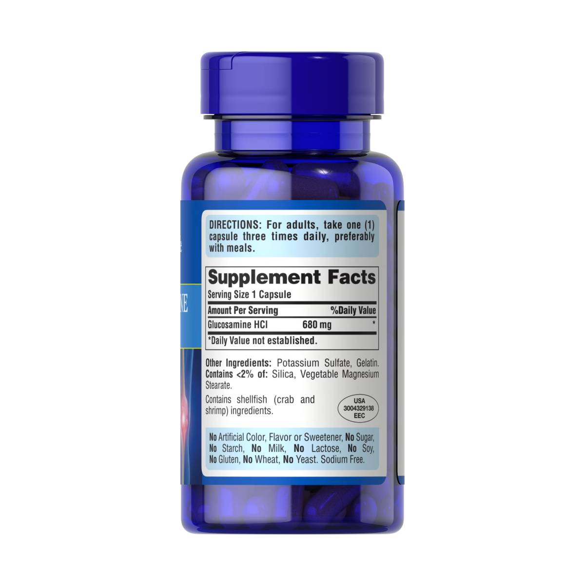 Puritans Pride, Glucosamina HCl 680 mg
