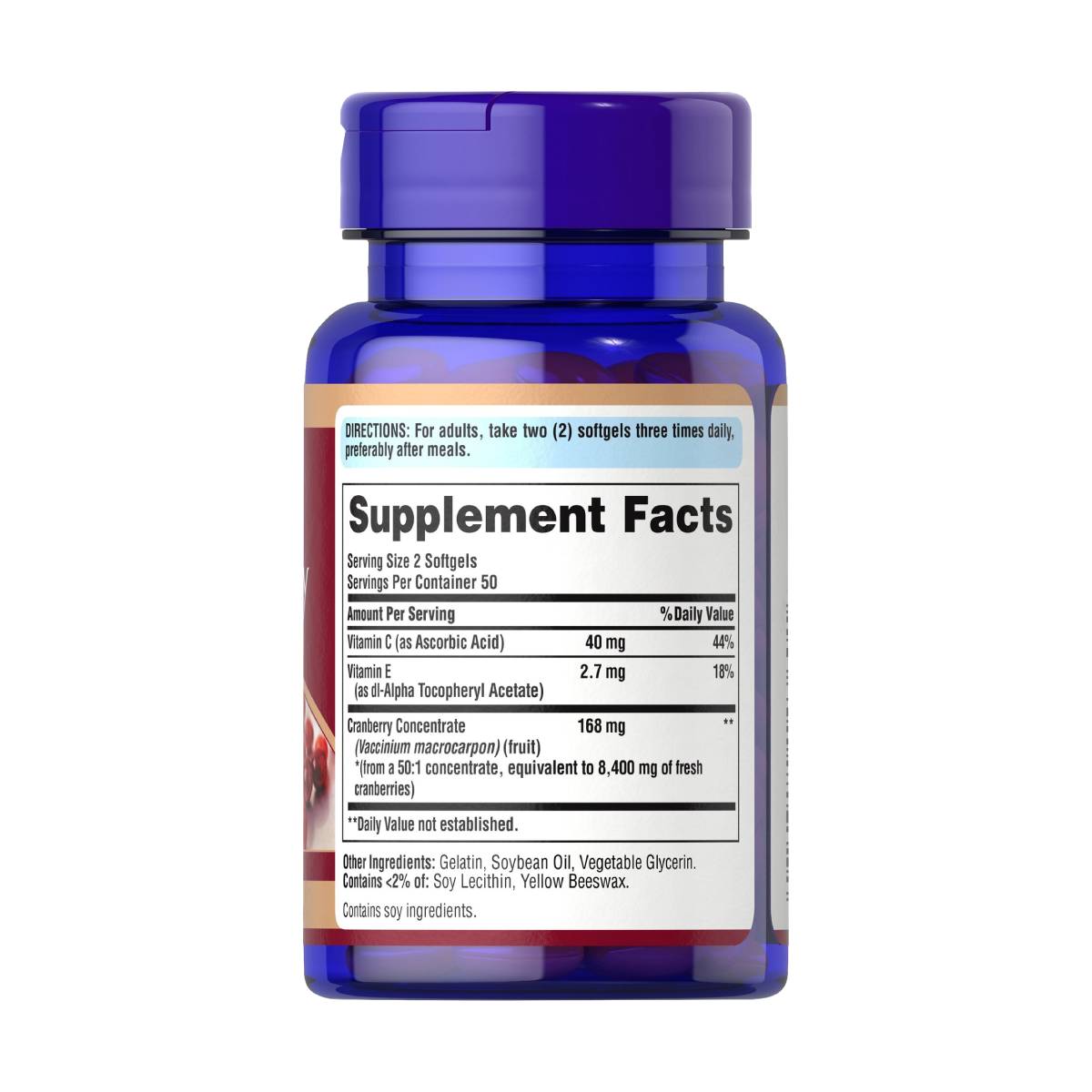 Puritans Pride, Concentrado de Fruta de Arándano con C&E 4200 mg