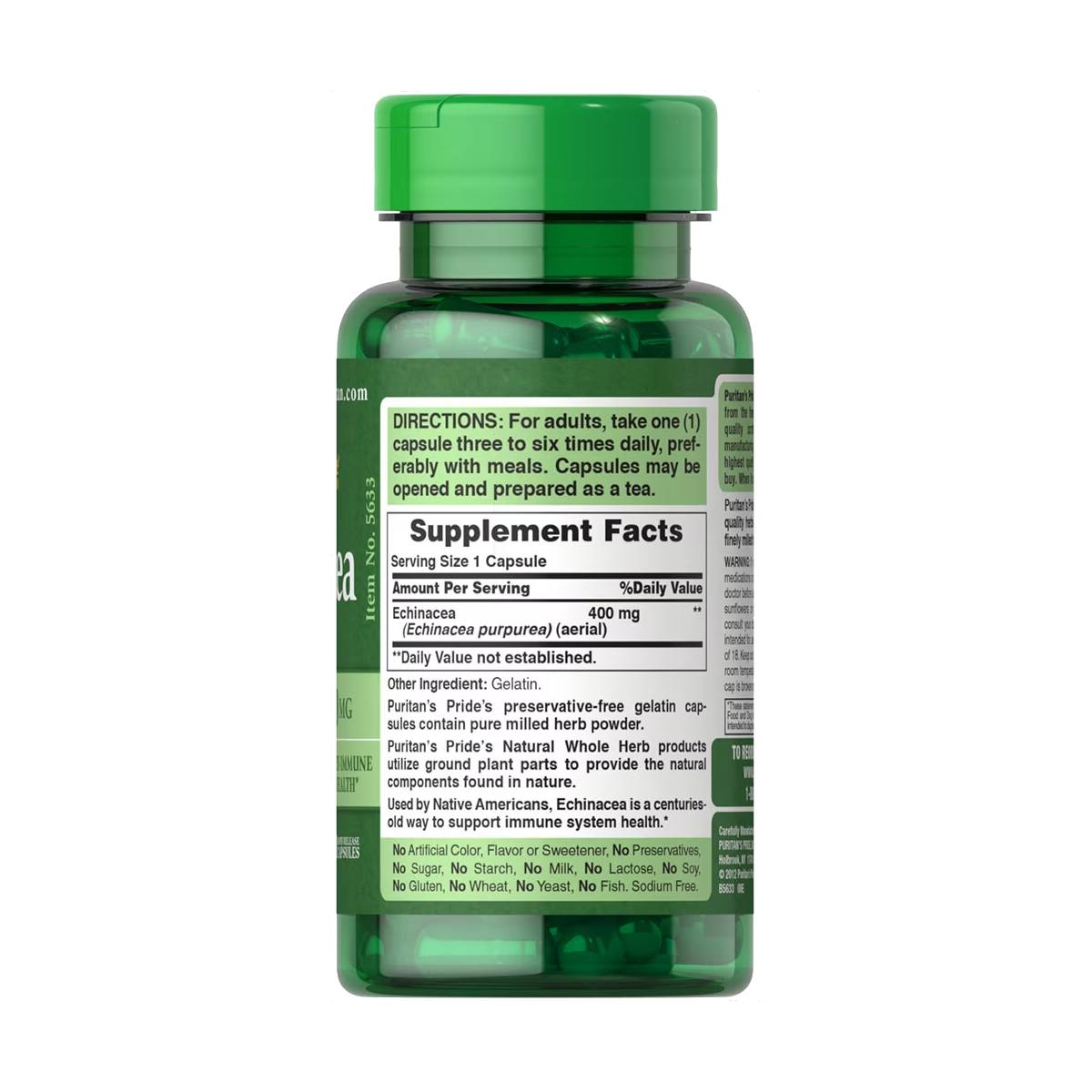 Puritans Pride, Equinacea 400 mg