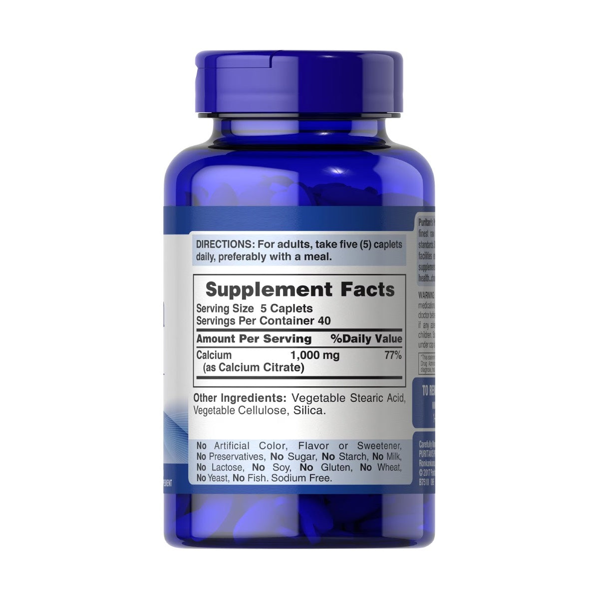 Puritan's Pride, Calcium Citrate 200 mg