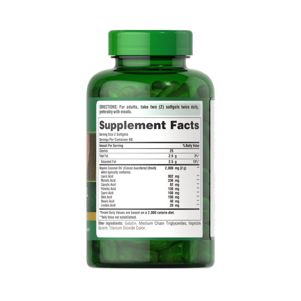 Puritans Pride, Aceite de coco 1000 mg