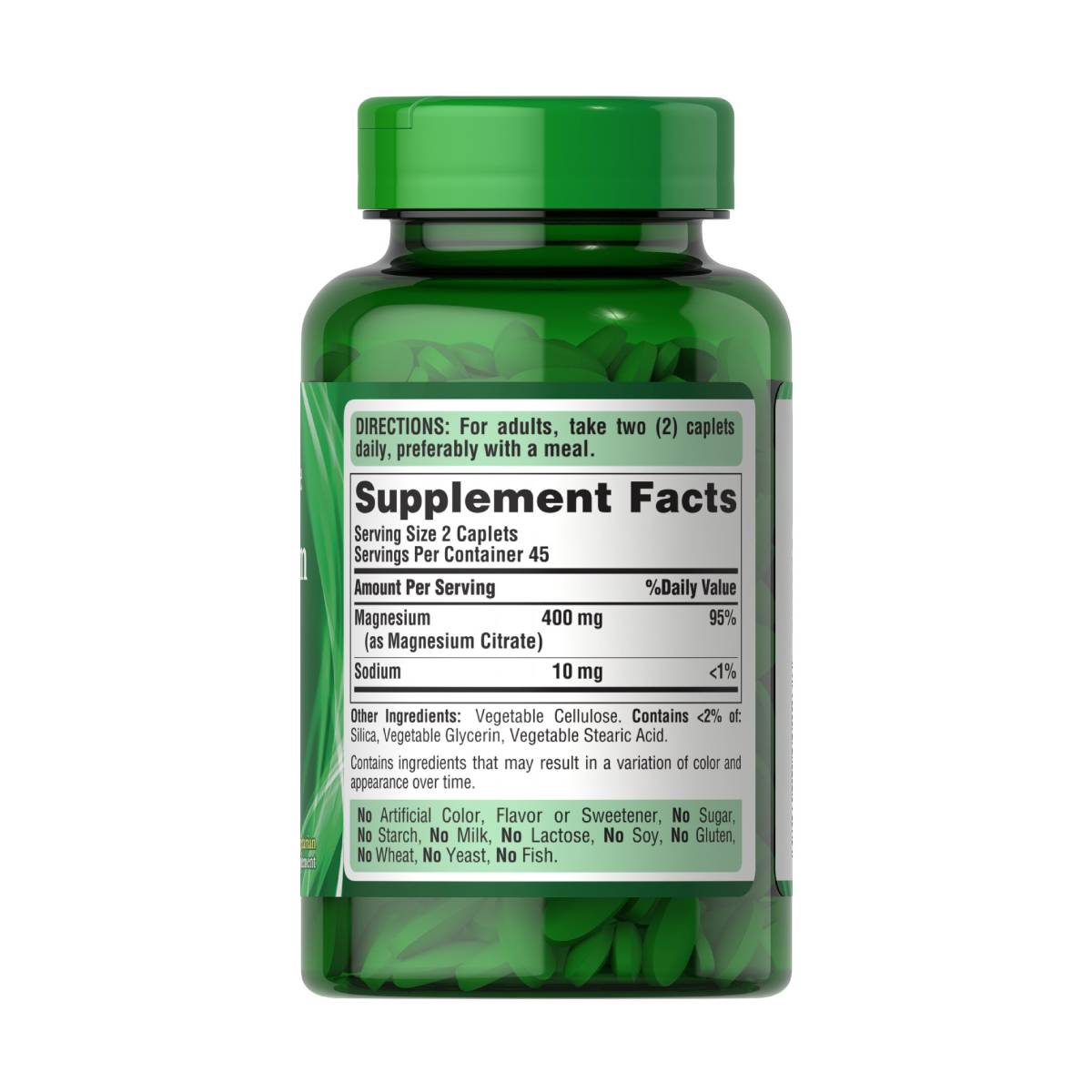 Puritans Pride, Citrato de magnesio 200 mg