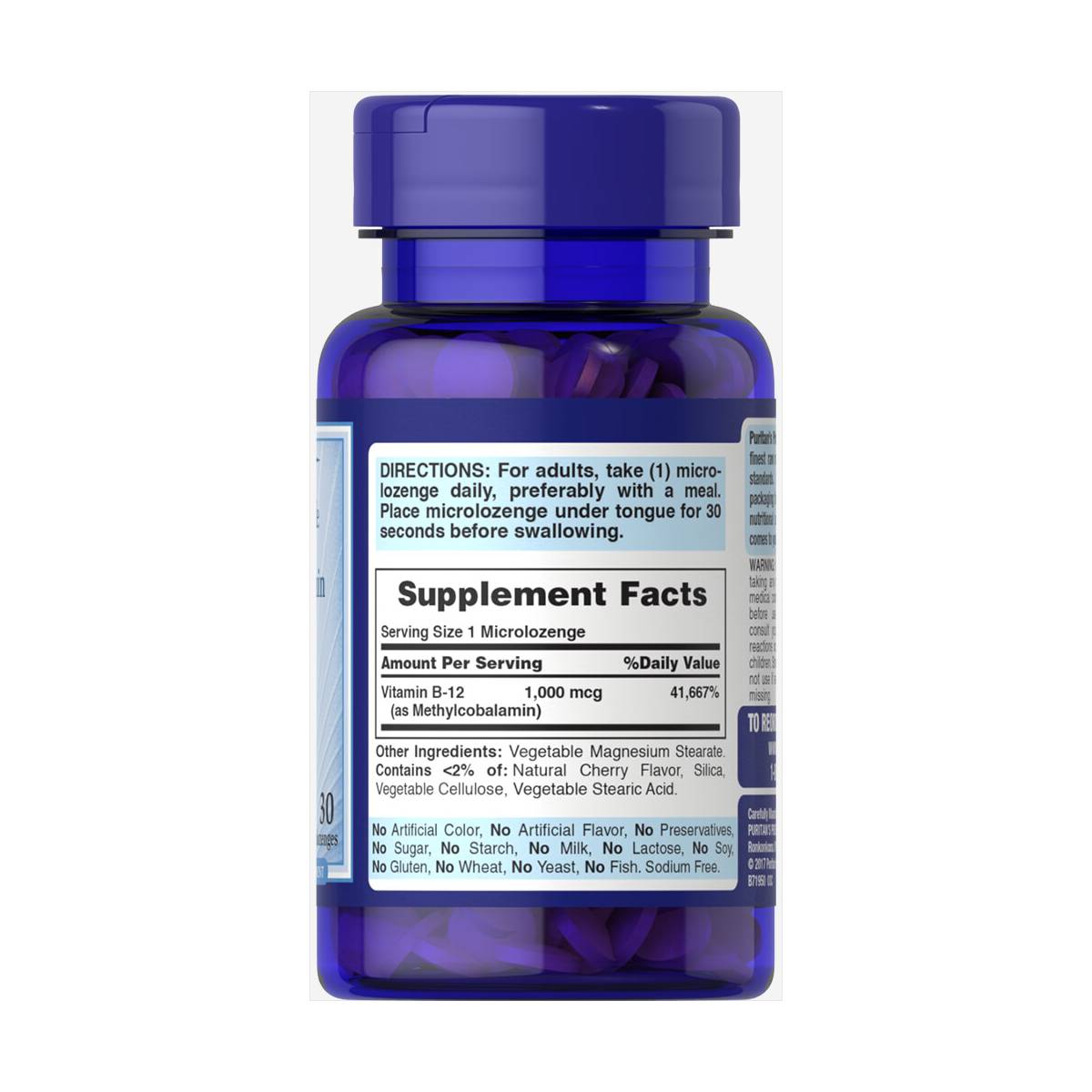 Puritans Pride, Metilcobalamina Vitamina B-12 1000 mcg