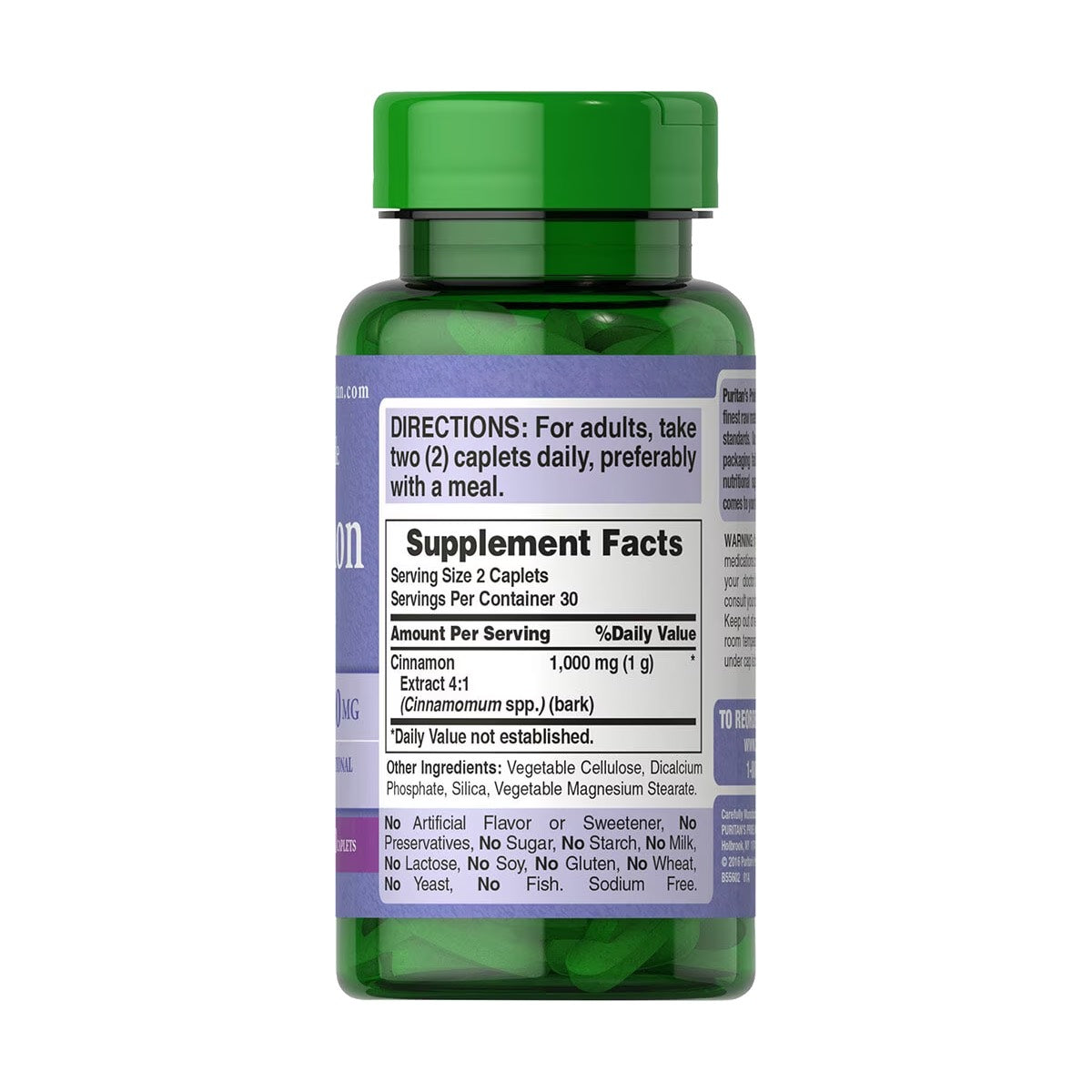 Puritan's Pride, Extracto de Canela 500mg 4:1