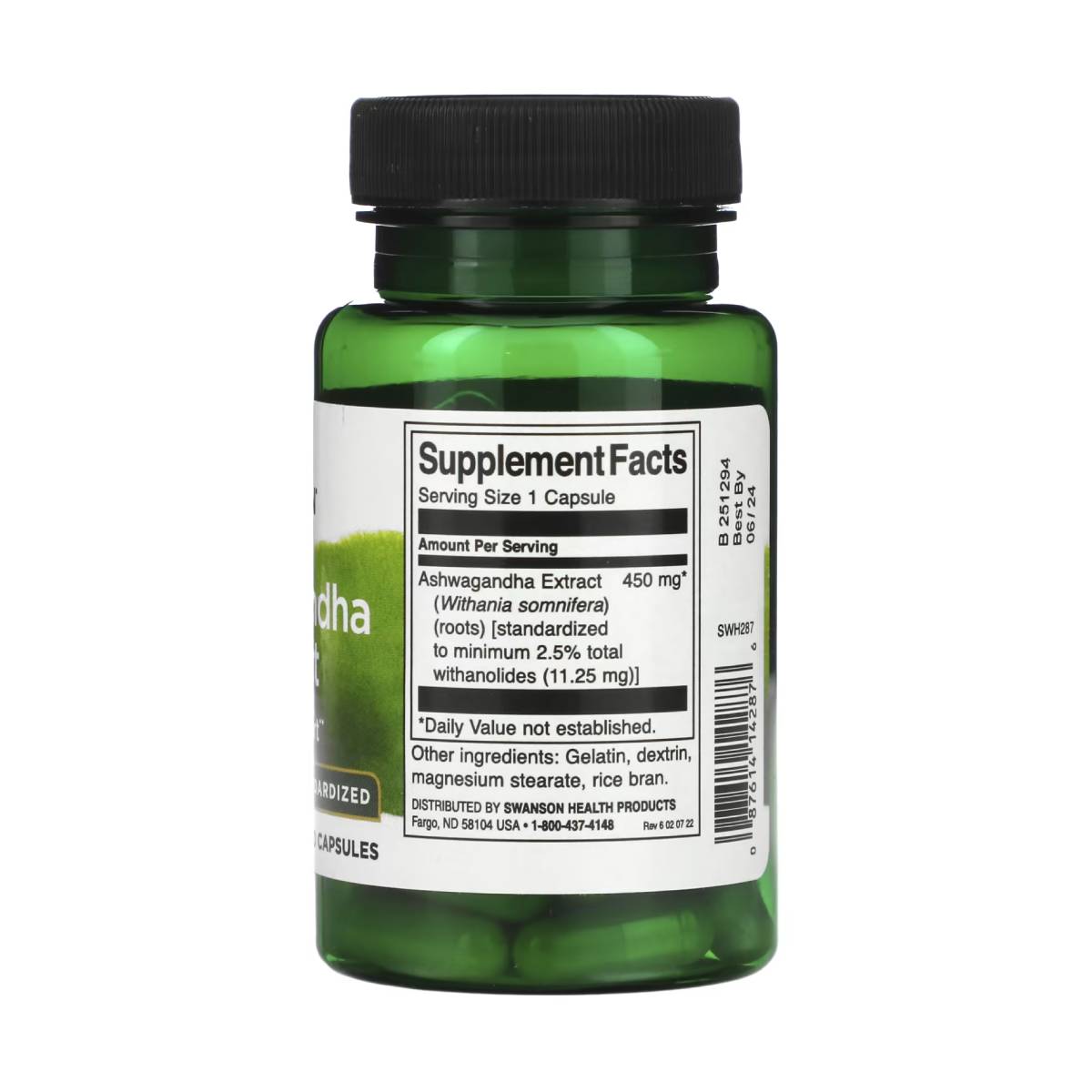 Swanson, Ashwagandha Extract 450 mg