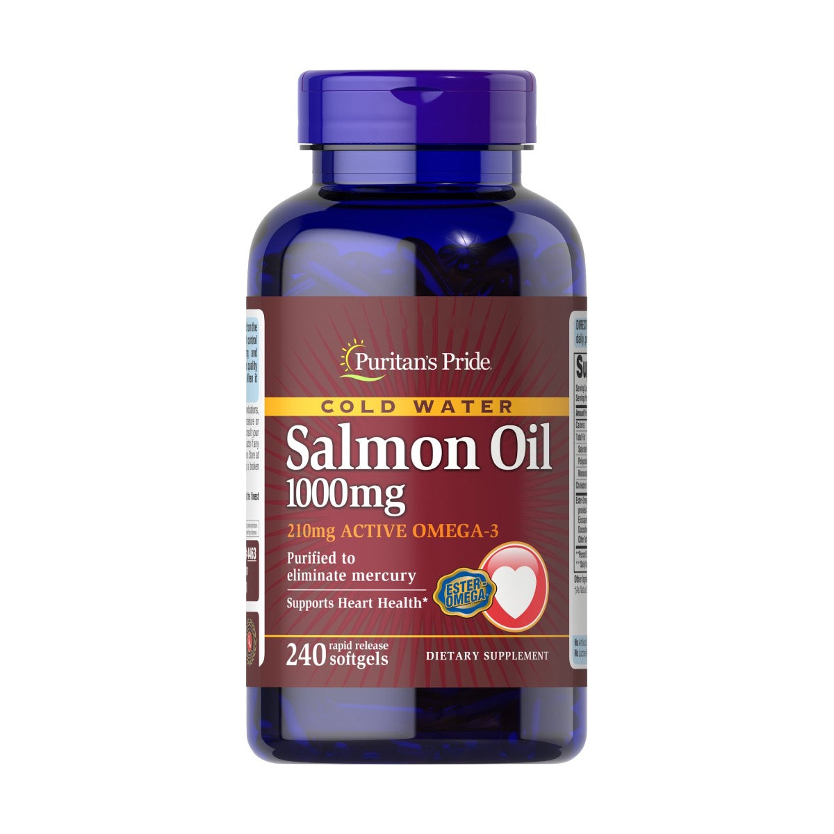 Puritan's Pride, Omega-3 Salmon Oil 1000 mg (210 mg Active Omega-3)