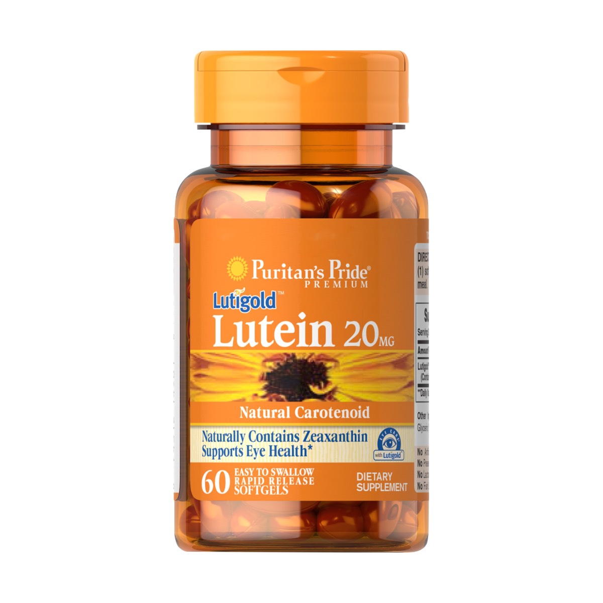 Puritans Pride, Luteina 20 mg con Zeaxantina