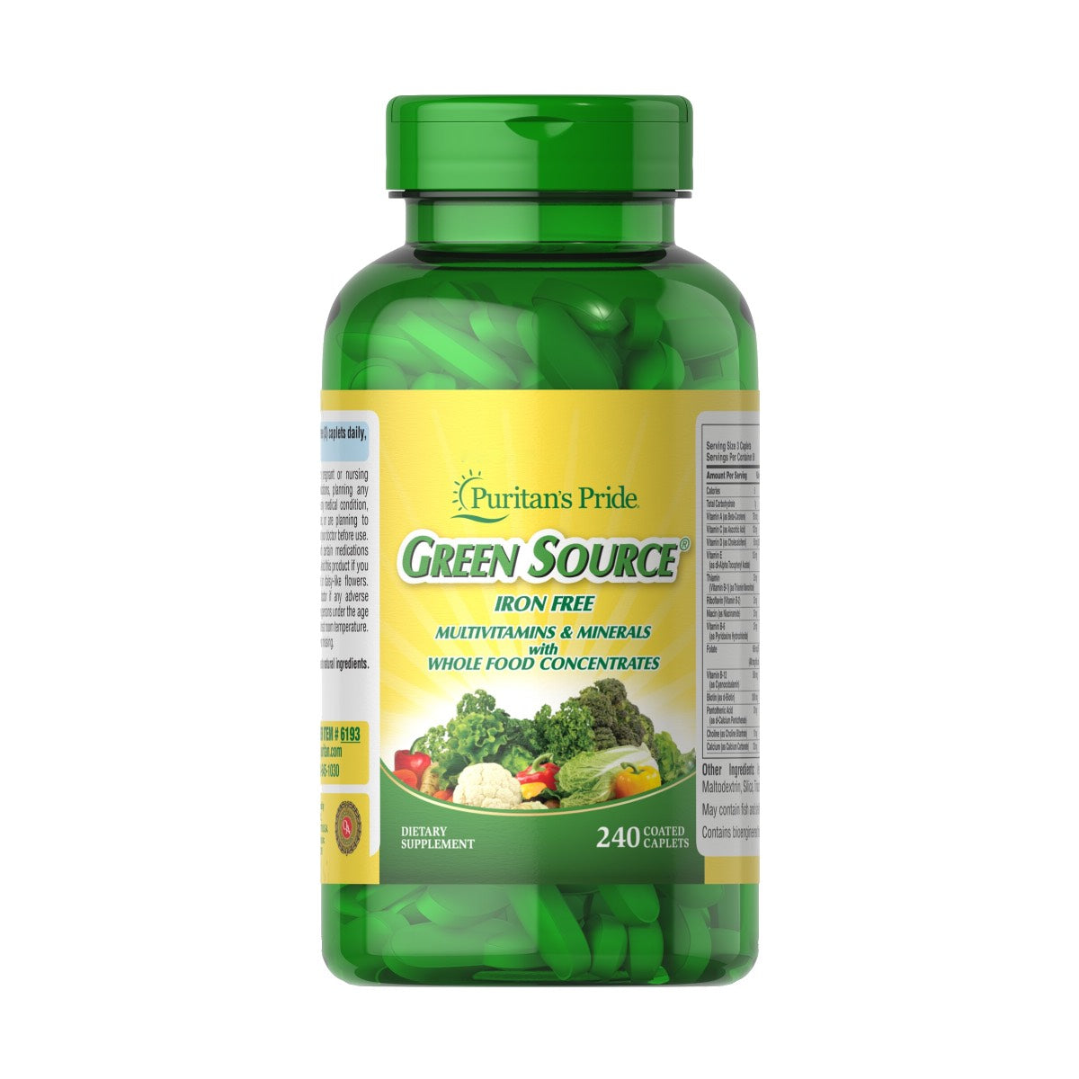 Puritan's Pride, Green Source Iron Free Multivitamin & Minerals