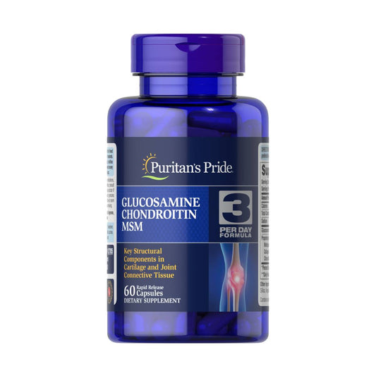Puritan's Pride, Glucosamine, Chondroitin & MSM Capsules-3 Per Day Formula