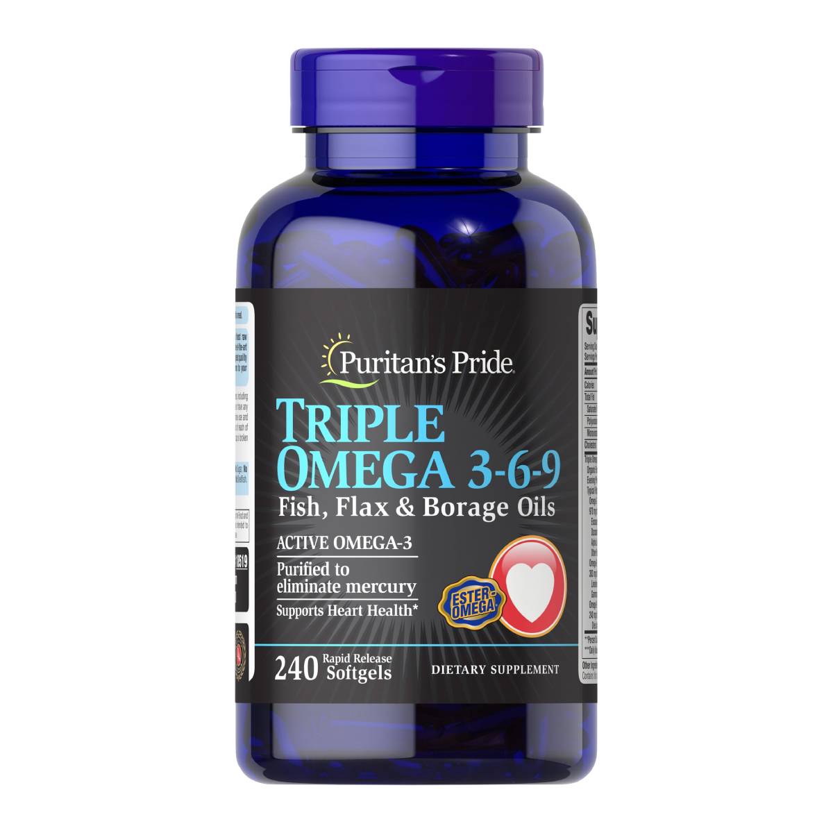 Puritan's Pride, Triple Omega 3-6-9 Fish, Flax & Borage Oils