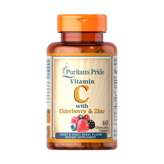 Puritan's Pride, Vitamin C with Elderberry & Zinc