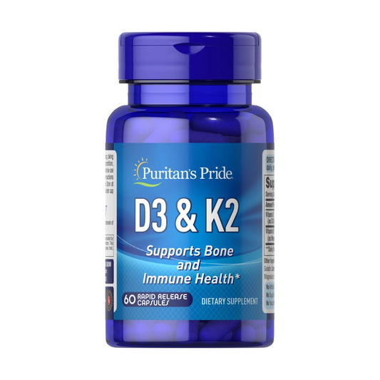 Puritan's Pride, Vitamin D3 & K2, Puritans Pride, Vitamina D3 y K2
