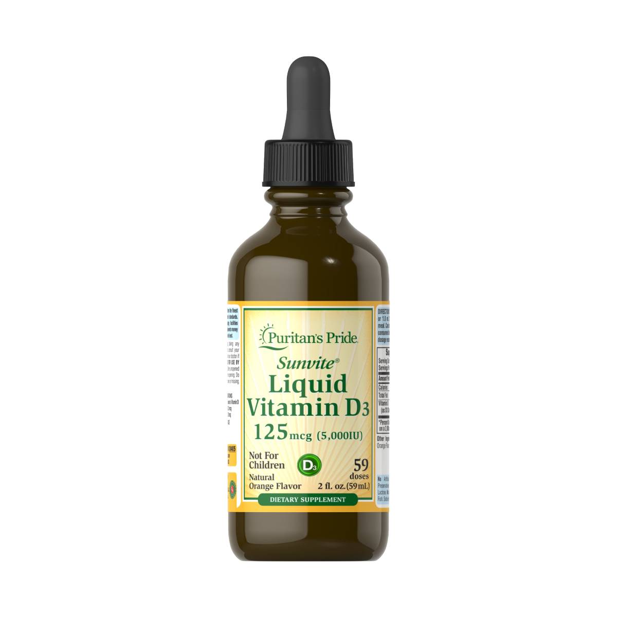 Puritan's Pride, Liquid Vitamin D3 5000 IU