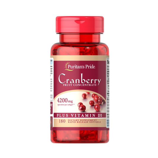 Puritan's Pride, Cranberry Fruit Concentrate Plus Vitamin D3