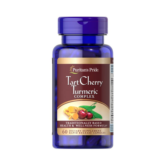 Puritan's Pride, Cherry Turmeric Complex with Bioperine, Puritans Pride, Complejo de curcuma cereza con bioperina