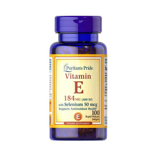 Puritan's Pride, Vitamin E-400 IU with Selenium 50 mcg | Puritans Pride, Vitamina E-400 UI con selenio 50 mcg