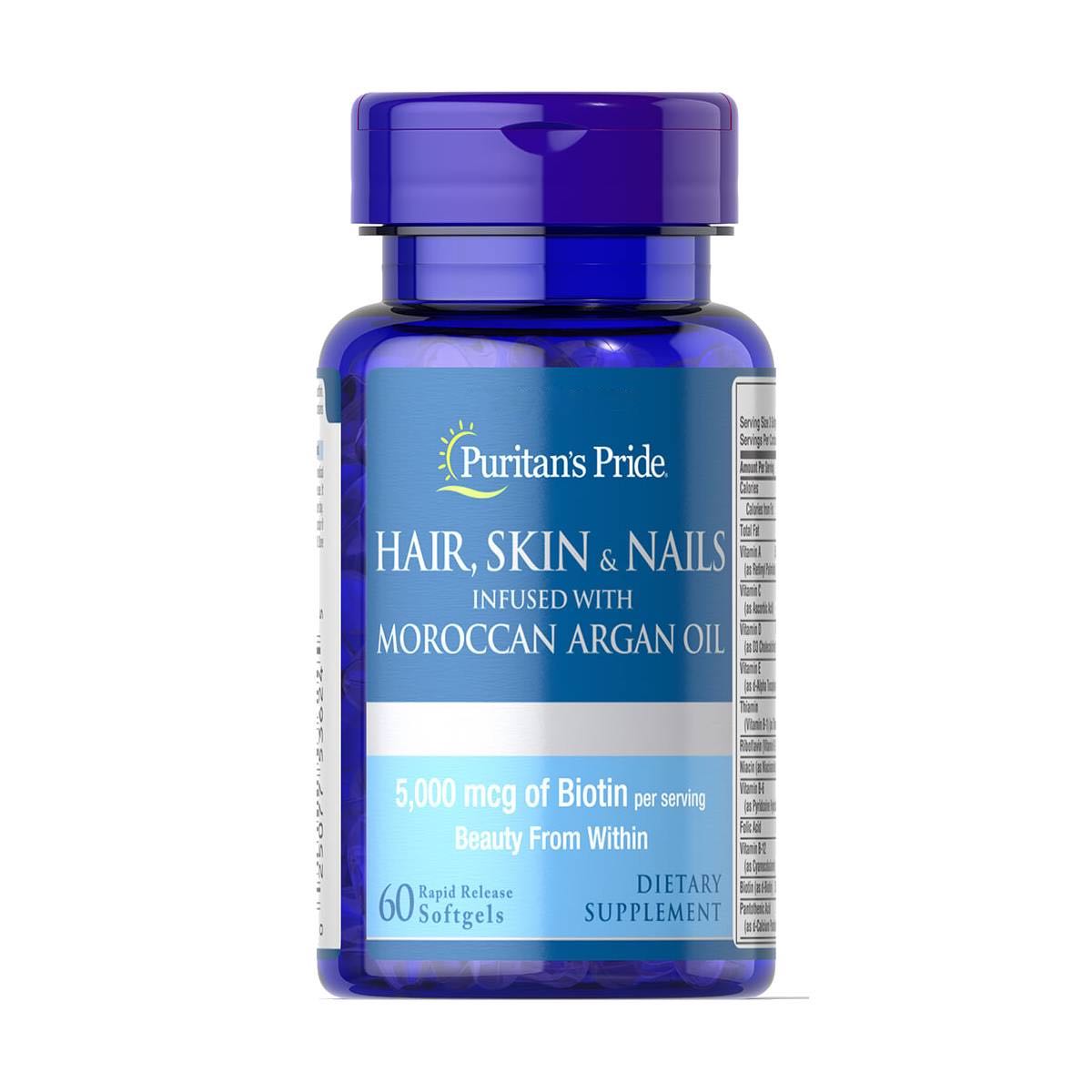 Puritan's Pride, Hair, Skin & Nails infused with Moroccan Argan Oil