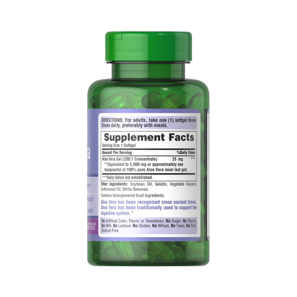 Puritans Pride, Aloe Vera Extracto 25 mg