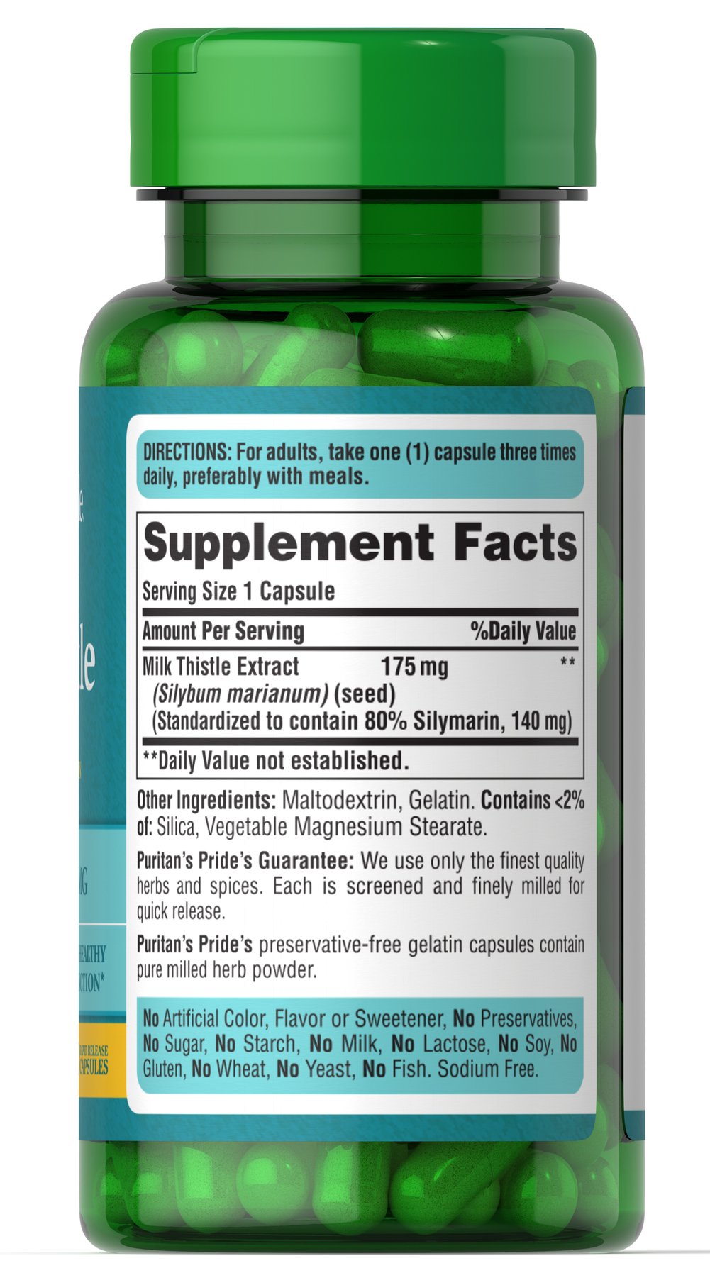 Puritan's Pride, Milk Thistle Standardized 175 mg (Silymarin)