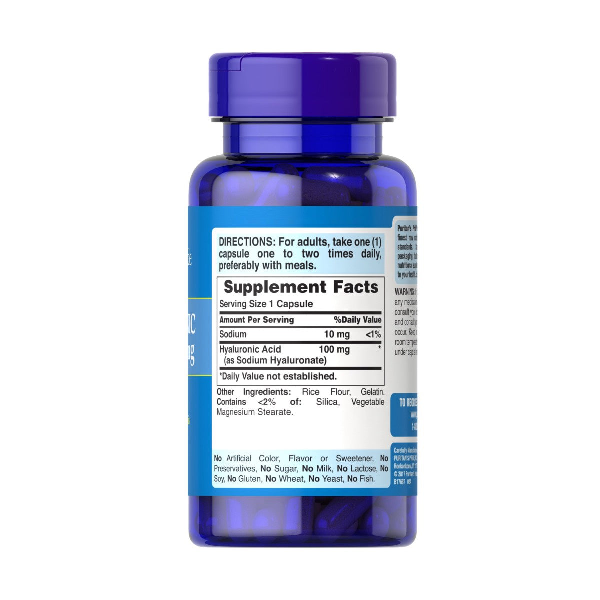 Puritan's Pride, Hyaluronic Acid 100 mg