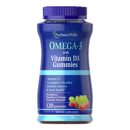 Puritan's Pride, Omega 3 Gummy with Vitamin D3