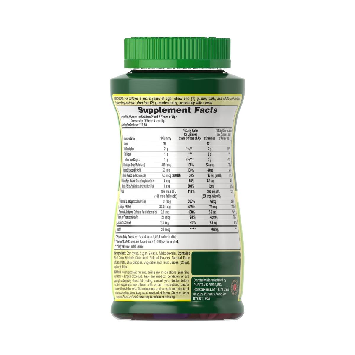 Puritans Pride, Multivitaminico Gomitas para Niños | Niñas | Jovenes | Gommies