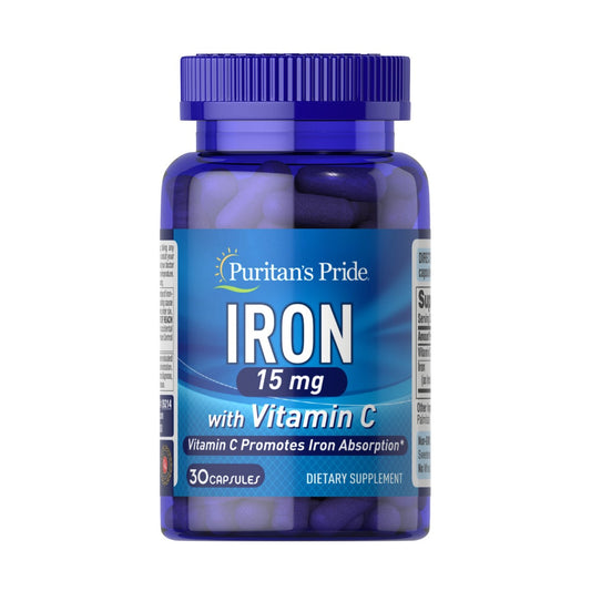 Puritan's Pride, Iron Glycinate 15 mg with Vitamin C 175 mg
