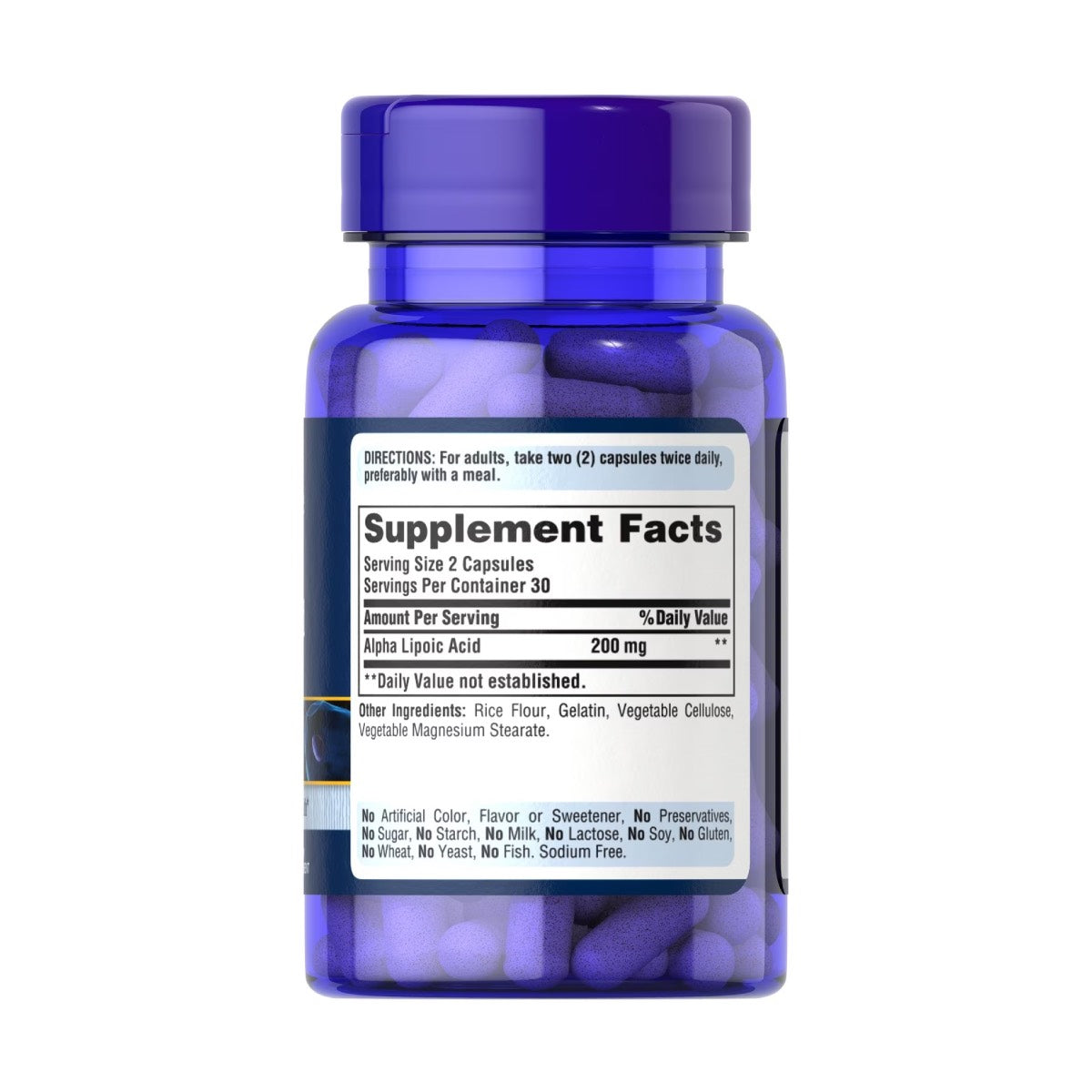 Puritans Pride, Acido Alfa Lipoico 100 Mg