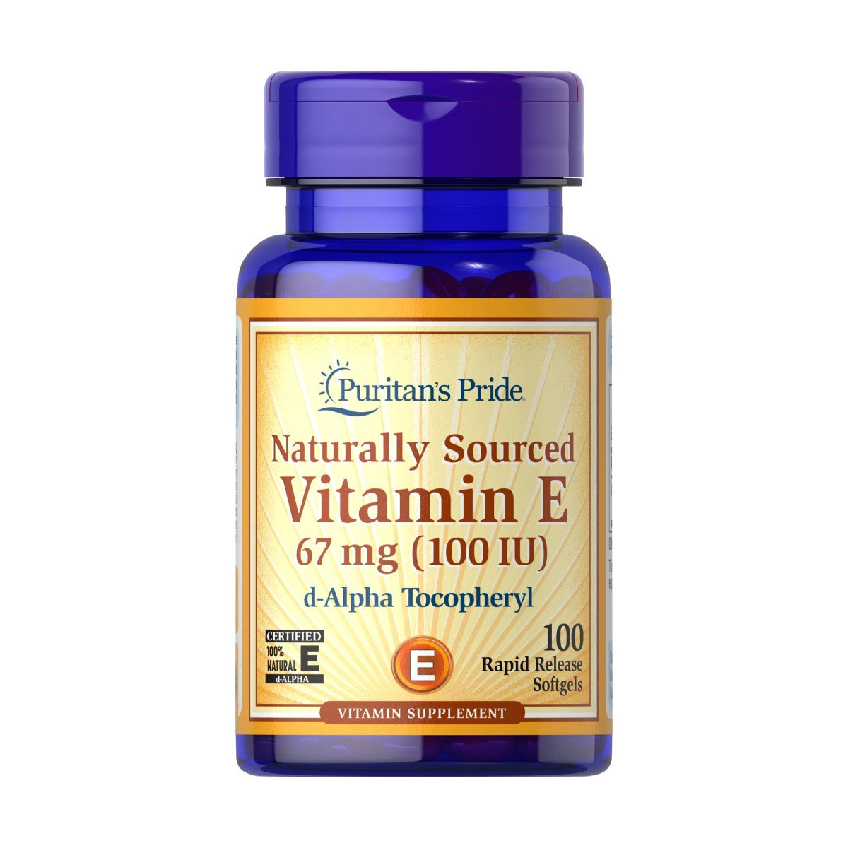 Puritan's Pride, Vitamin E-100 iu 100% Naturally Sourced