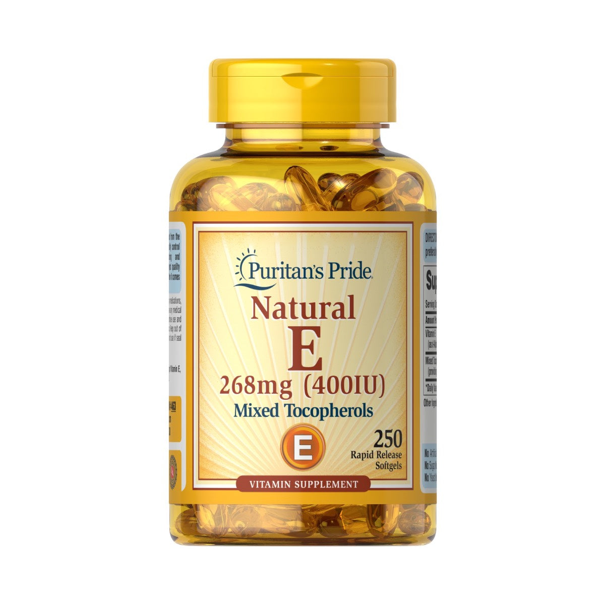 Puritan's Pride, Vitamin E-400 iu Mixed Tocopherols Natural Vitamina E-400 iu Mixtocoferoles Naturales