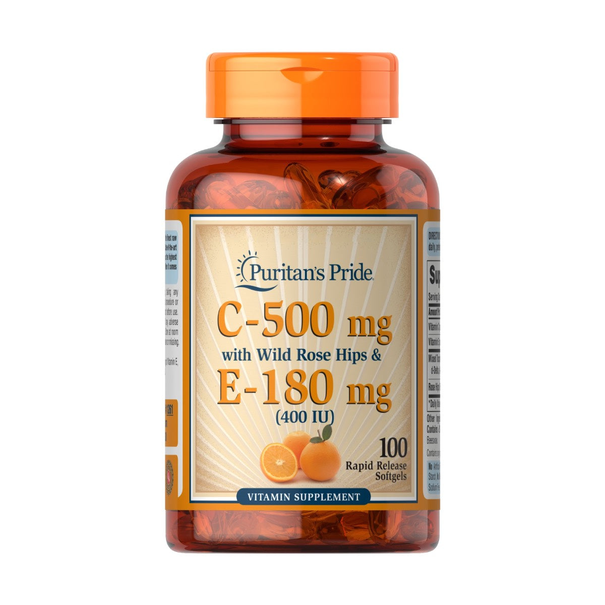 Puritan's Pride, Vitamin C & E 500 mg/400 IU with Rose Hips