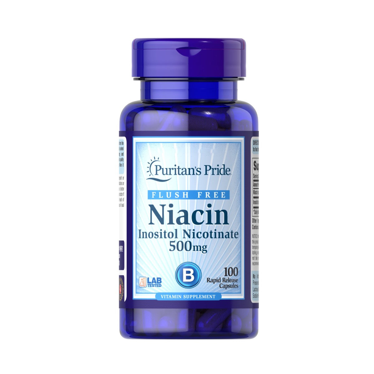 Puritan's Pride, Flush Free Niacin 500 mg