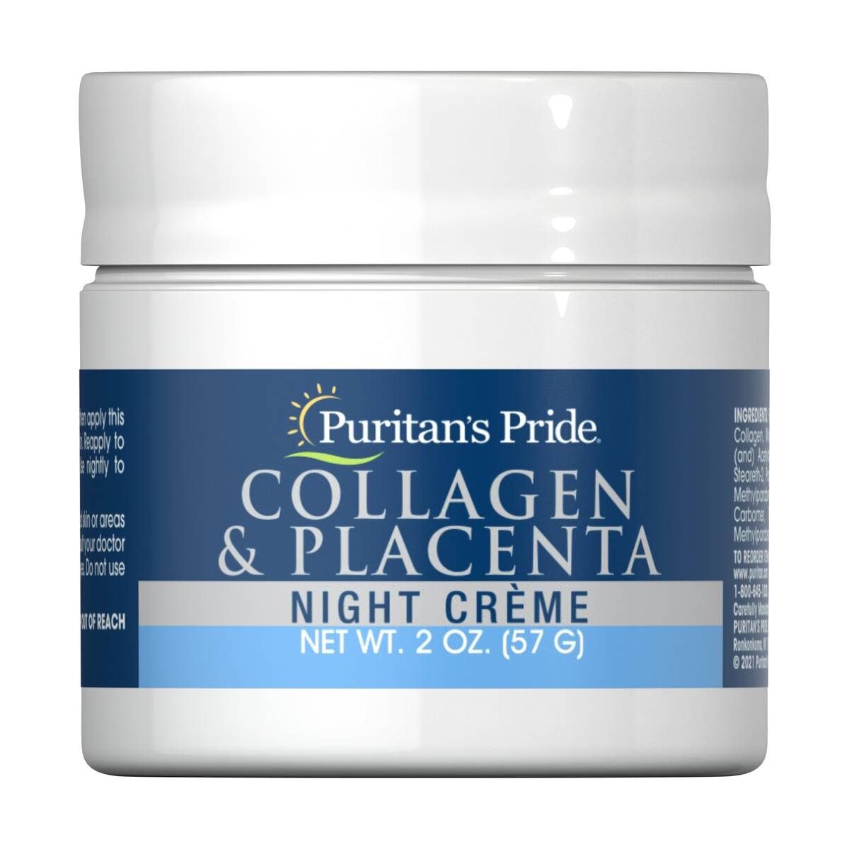 Puritan's Pride, Natural Collagen and Placenta Night Creme, Puritan's Pride, Crema nocturna natural de colágeno y placenta