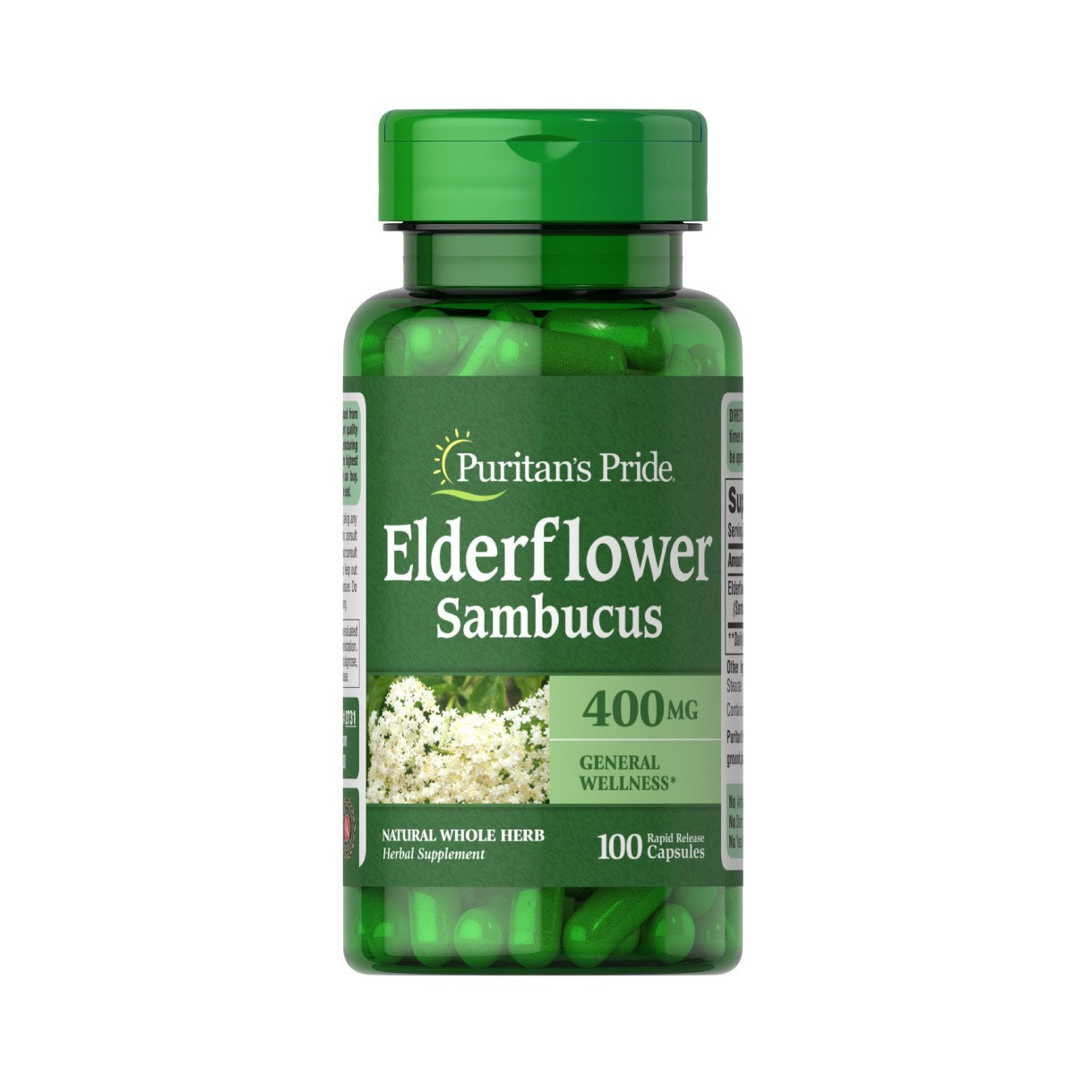 Puritan's Pride, Elderflower Sambucus 400 mg