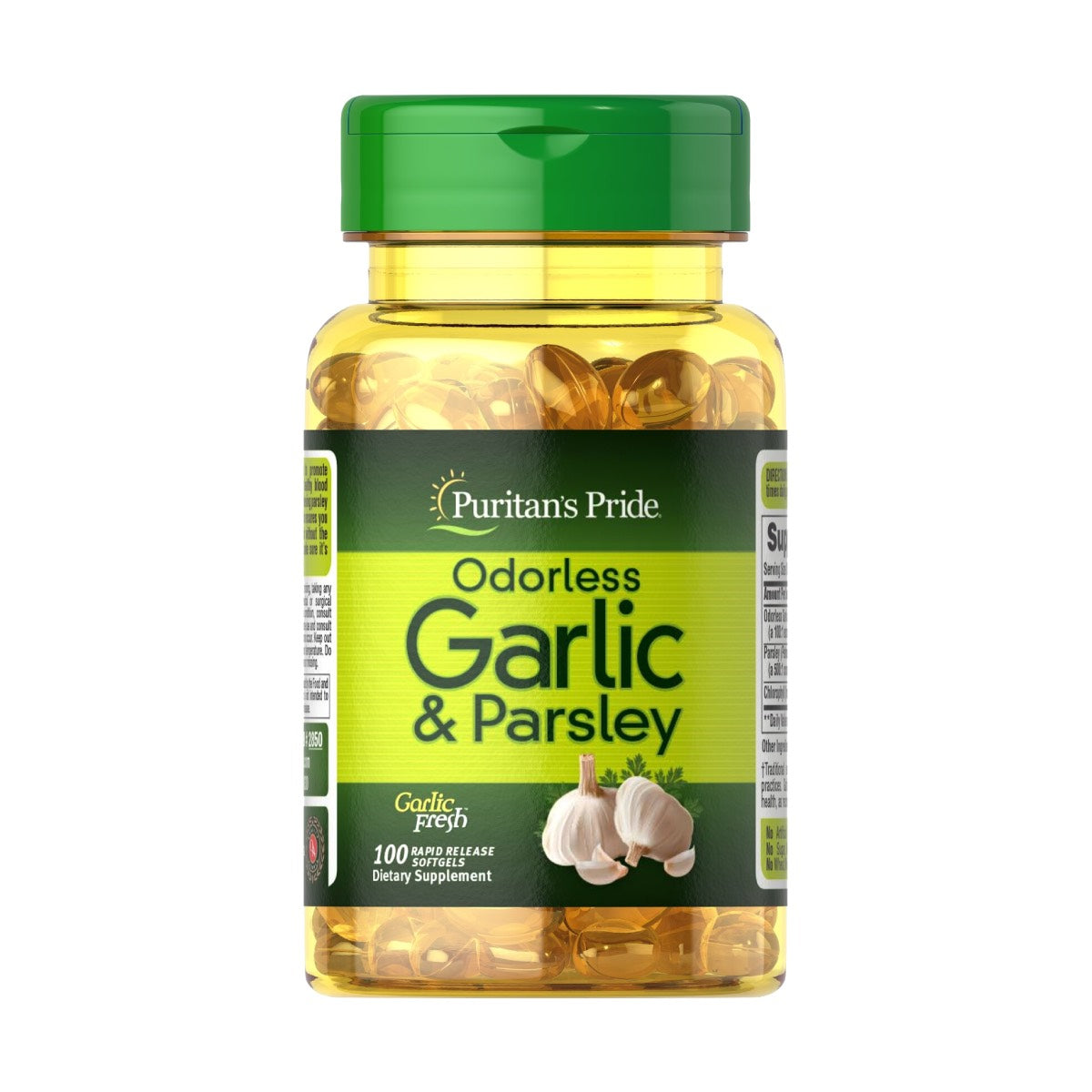 Puritan's Pride, Odorless Garlic & Parsley 500 mg / 100 mg
