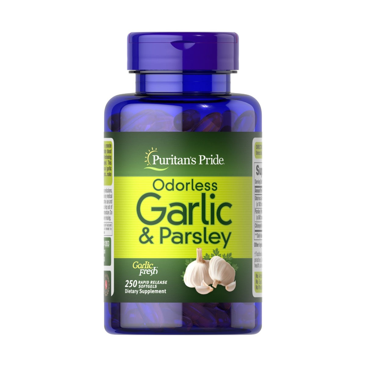 Puritan's Pride, Odorless Garlic & Parsley 500 mg / 100 mg