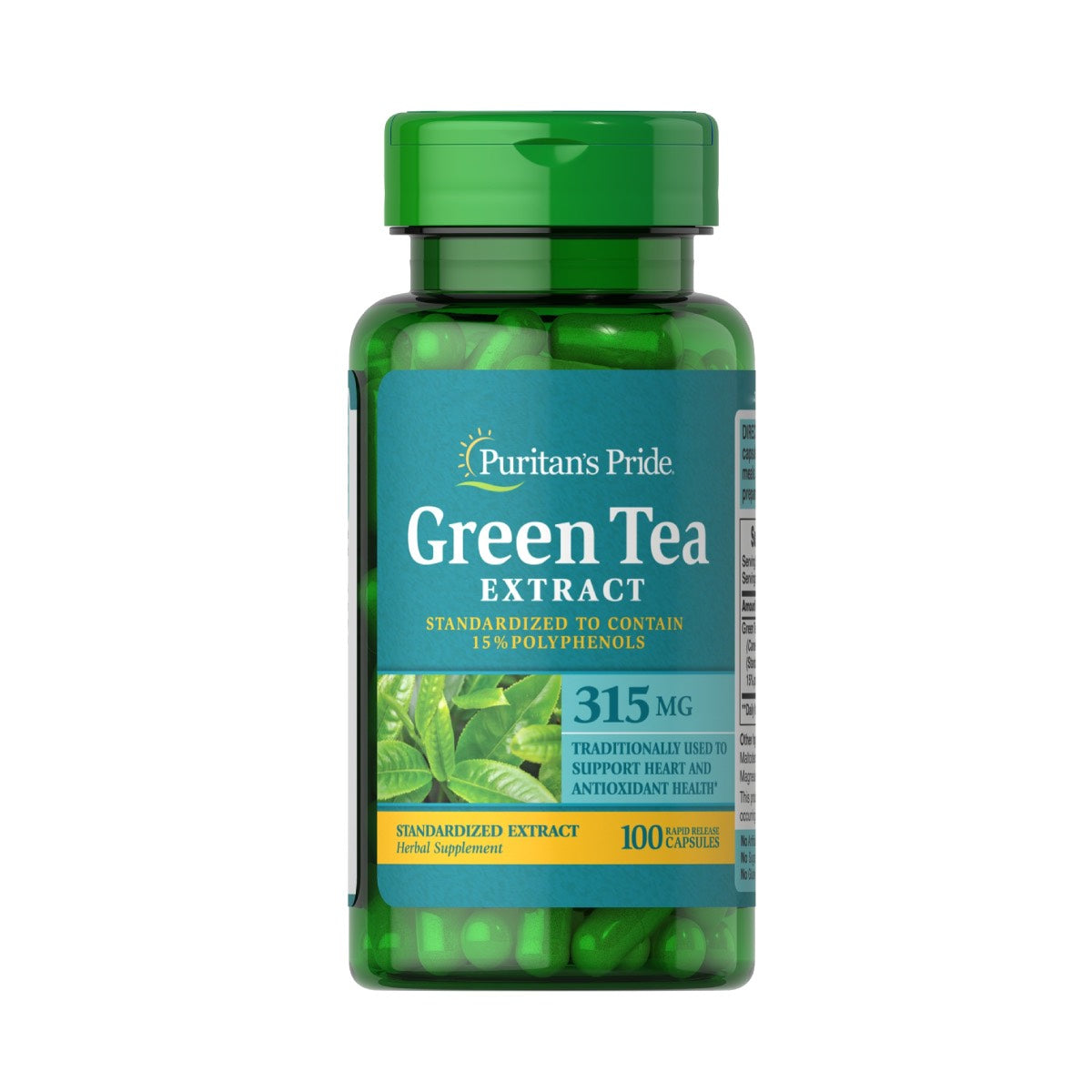 Puritan's Pride, Green Tea Standardized Extract 315 mg