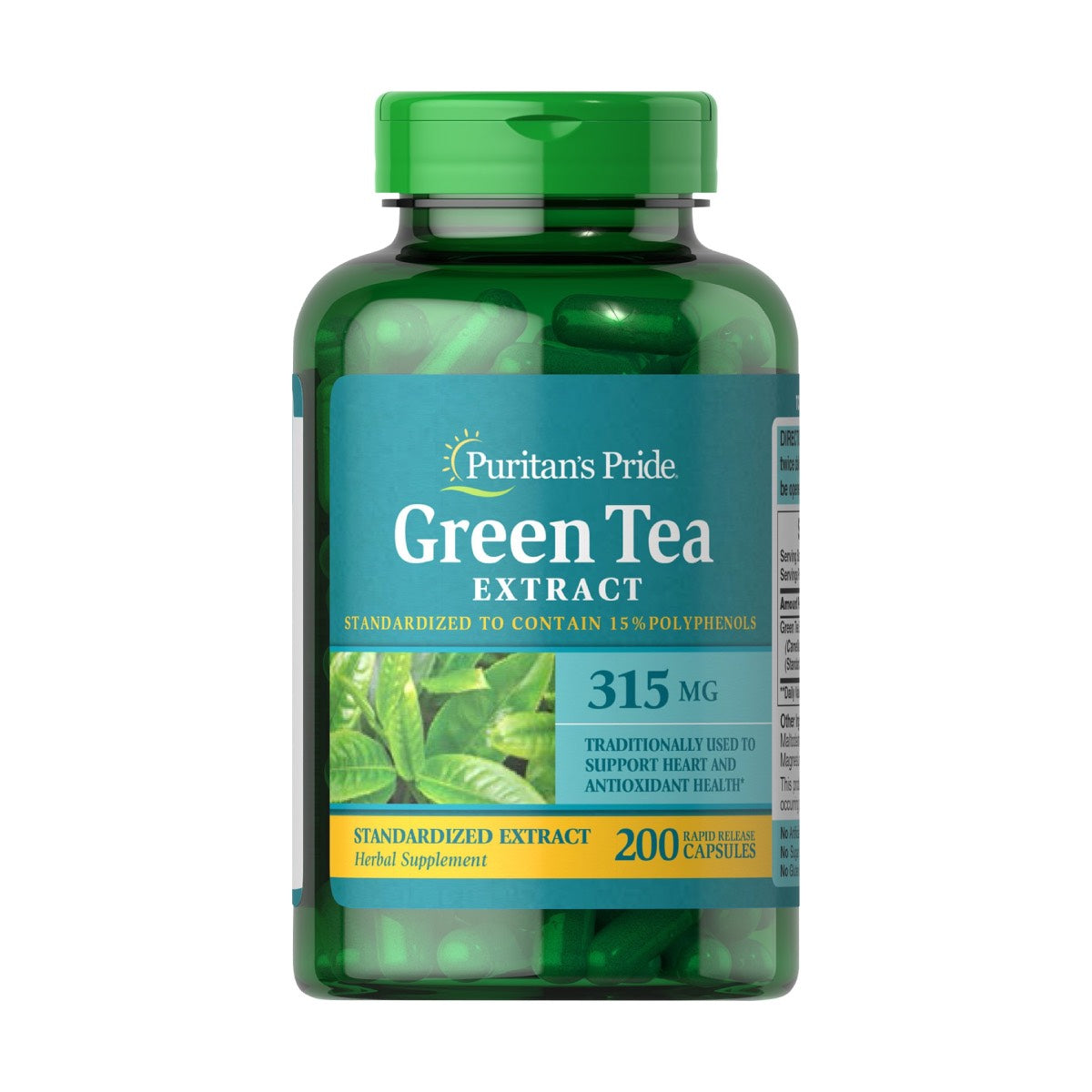 Puritan's Pride, Green Tea Standardized Extract 315 mg