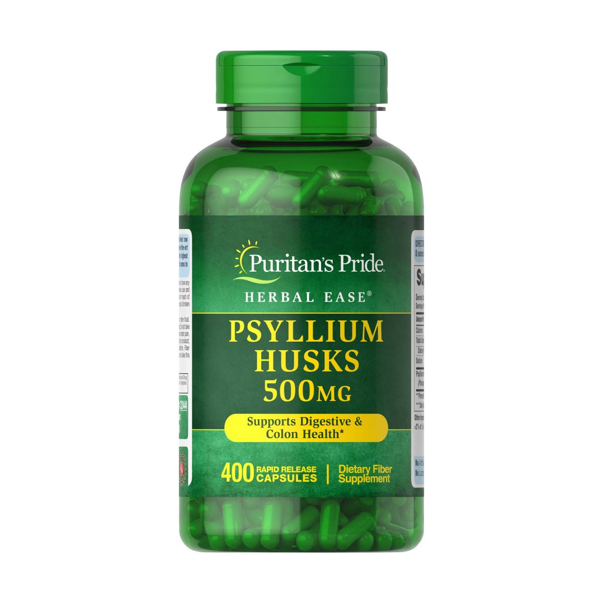 Puritan's Pride, Psyllium Husks 500 mg