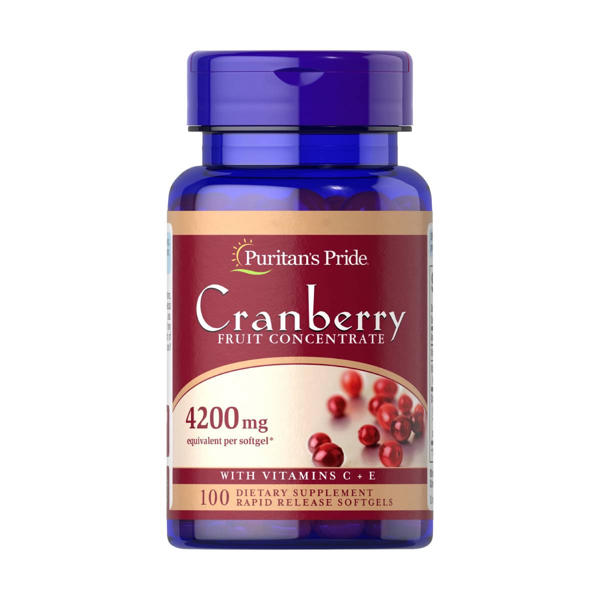 Puritan's Pride, Cranberry Fruit Concentrate with C & E 4200 mg