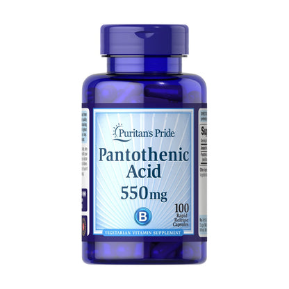 Puritan's Pride, Pantothenic Acid 550 mg Rapid Release