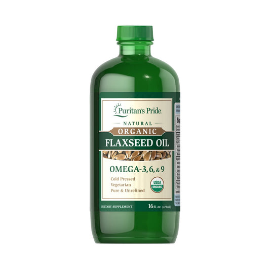Puritan's Pride, Organic Flaxseed Oil