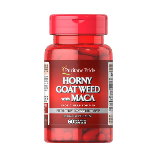 Puritan's Pride, Horny Goat Weed with Maca 500 mg