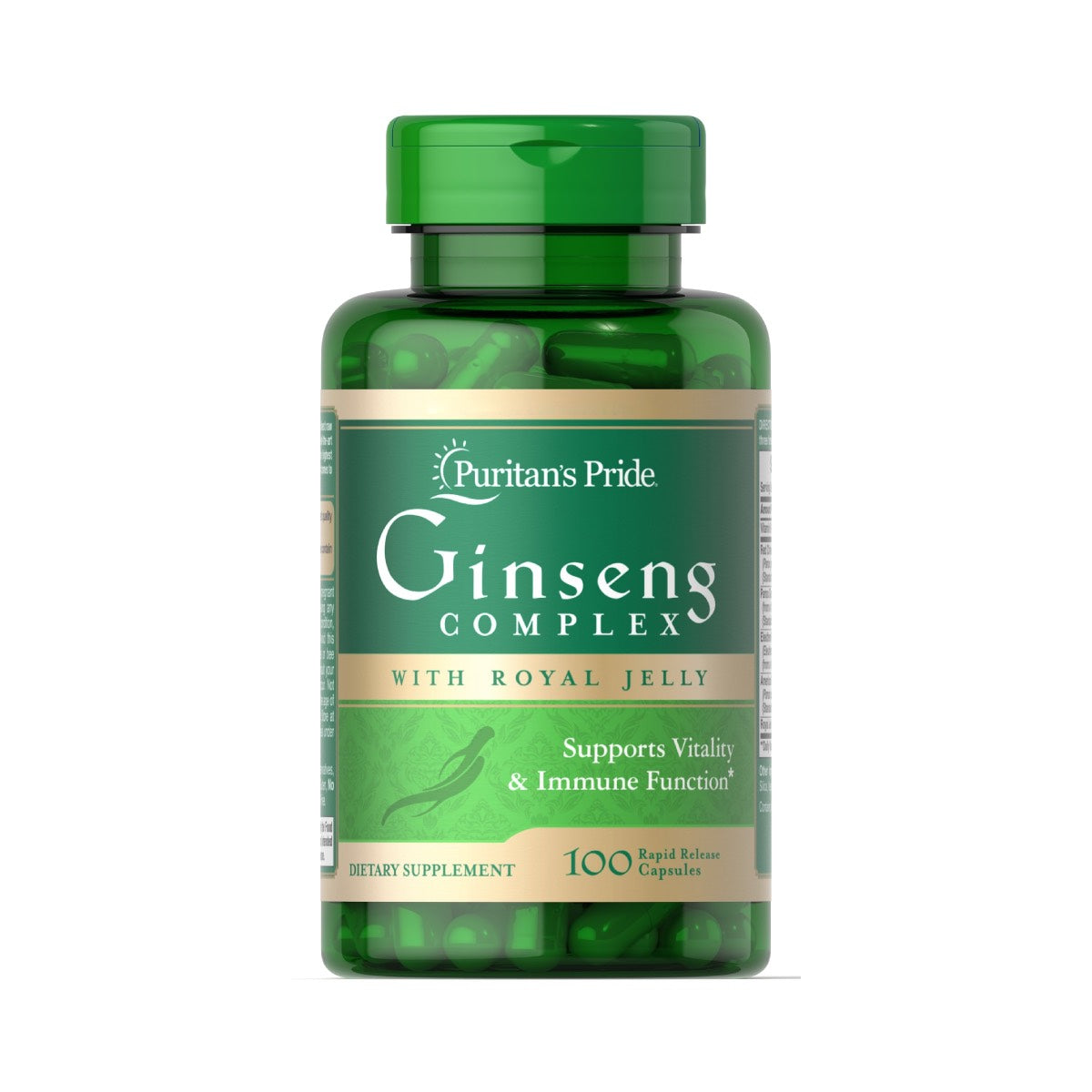 Puritans Pride, Complejo de ginseng con jalea real 1000 mg