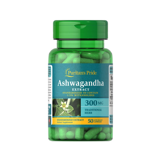 Puritan's Pride, Ashwagandha Standardized Extract 300 mg