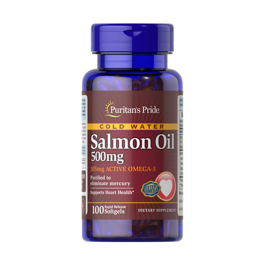 Puritan's Pride, Omega-3 Salmon Oil 500 mg (105 mg Active Omega-3)