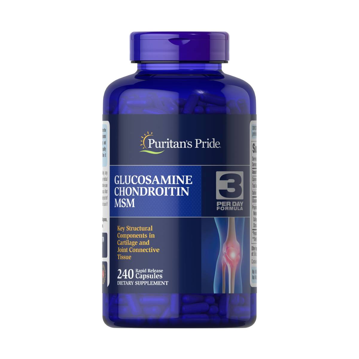 Puritan's Pride, Glucosamine, Chondroitin & MSM Capsules-3 Per Day Formula