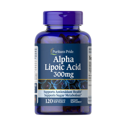 Puritan's Pride, Alpha Lipoic Acid 300 mg Softgels